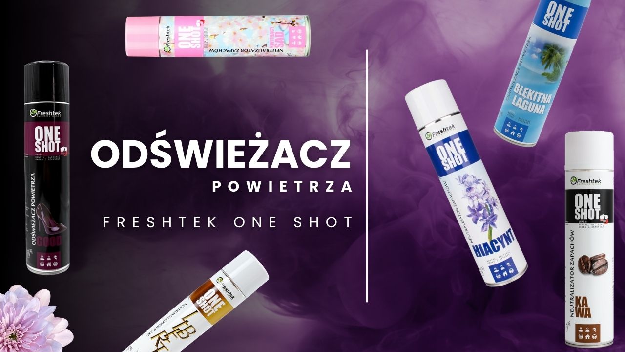 Odświeżacze powietrza Freshtek ONE SHOT – skuteczna neutralizacja zapachów